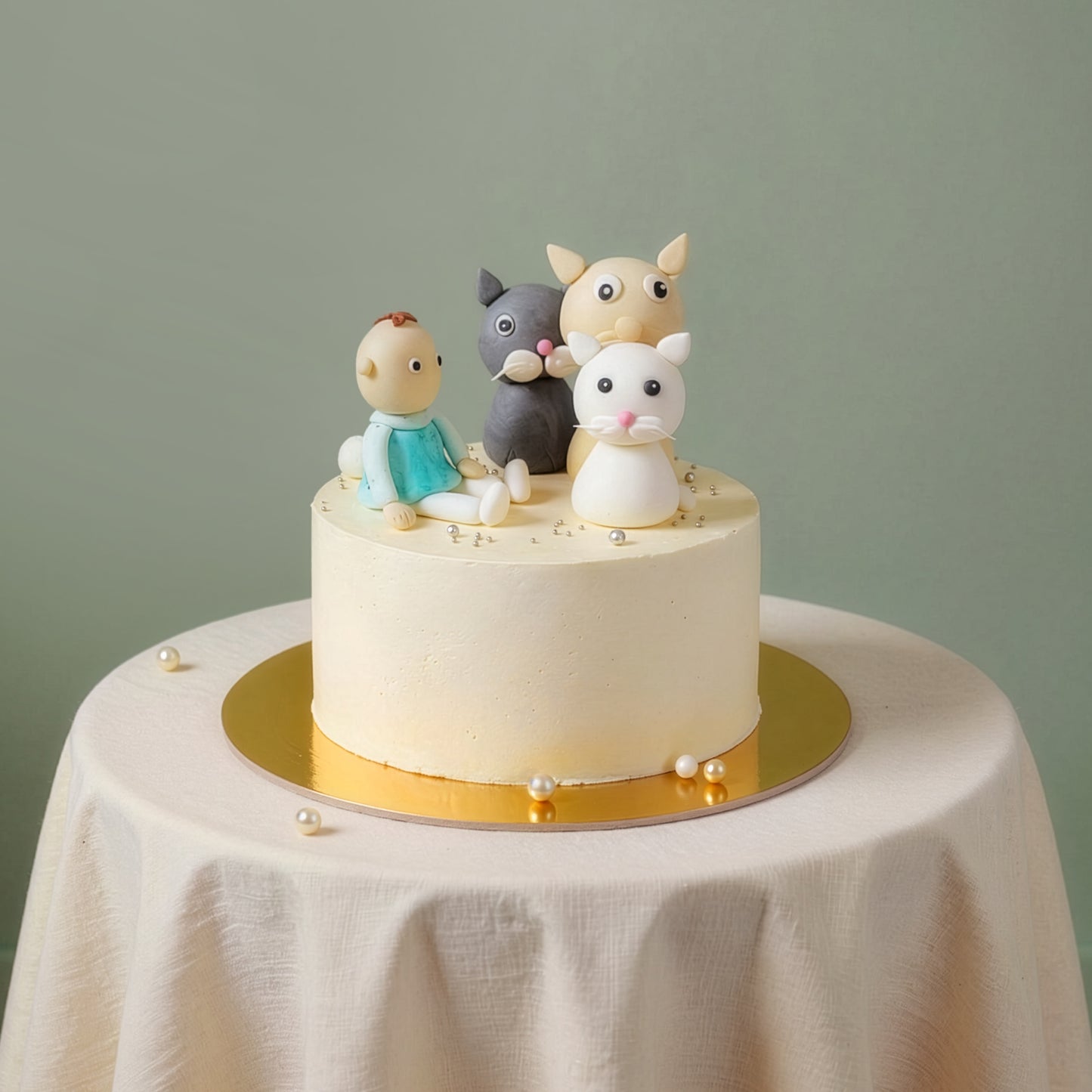 Cat theme cake
