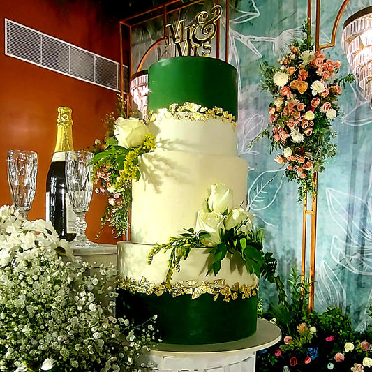Botanical Elegance Wedding Cake