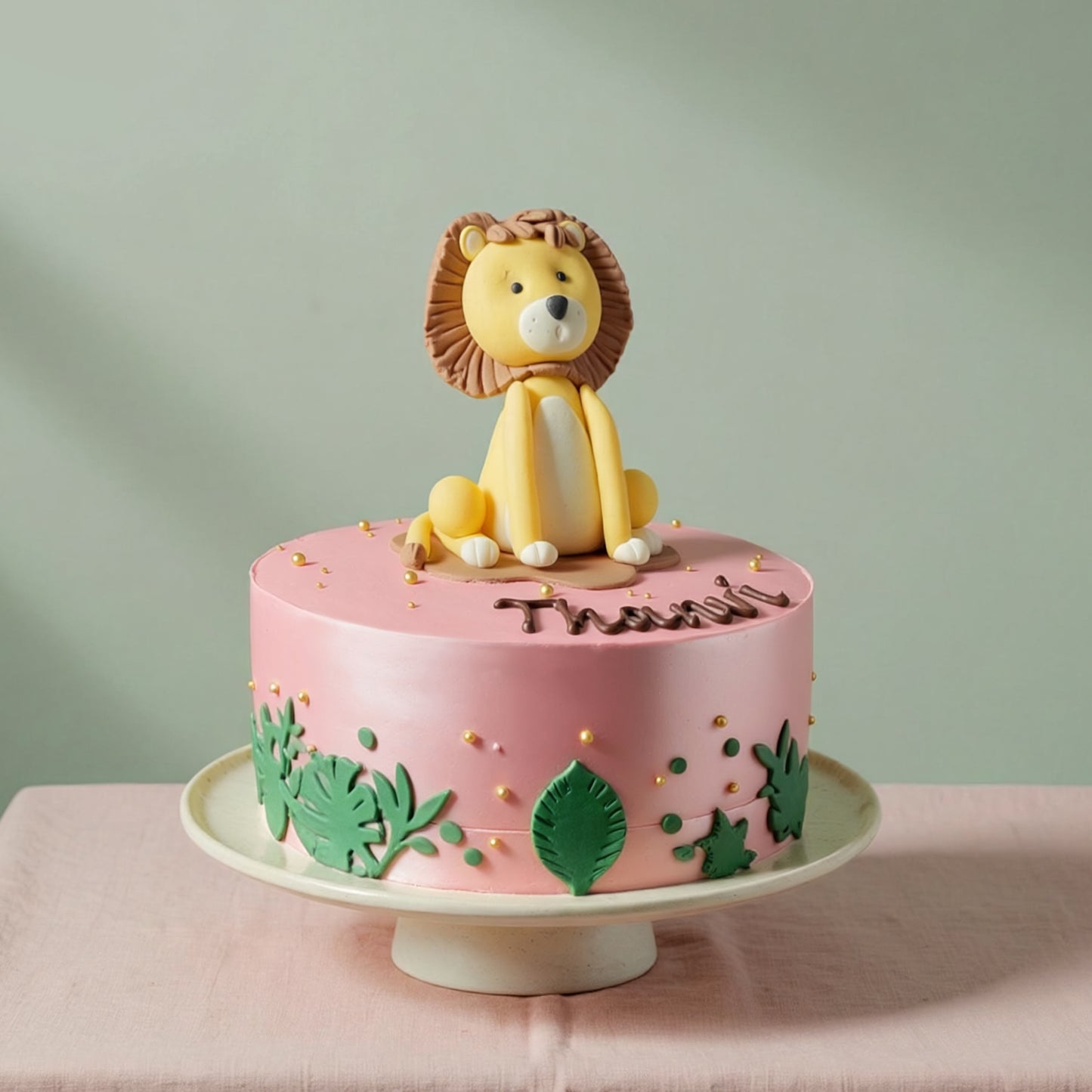 Cute Lion Theme Cake