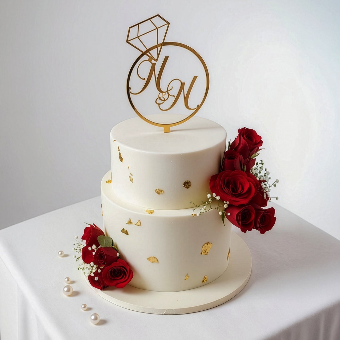 White elegant wedding cake