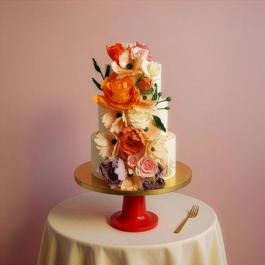 Elegant Sugar Flower Wedding Cake
